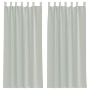 vidaXL Voile Curtains with Loops 2 pcs Light Grey 140x225 cm