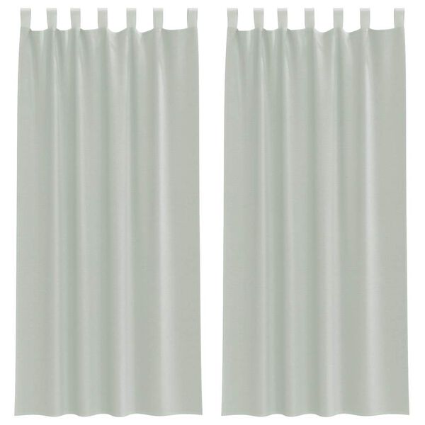 vidaXL Voile Curtains with Loops 2 pcs Light Grey 140x225 cm