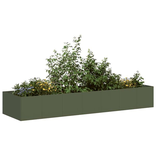 vidaXL Planter Olive Green 280x80x40 cm Steel