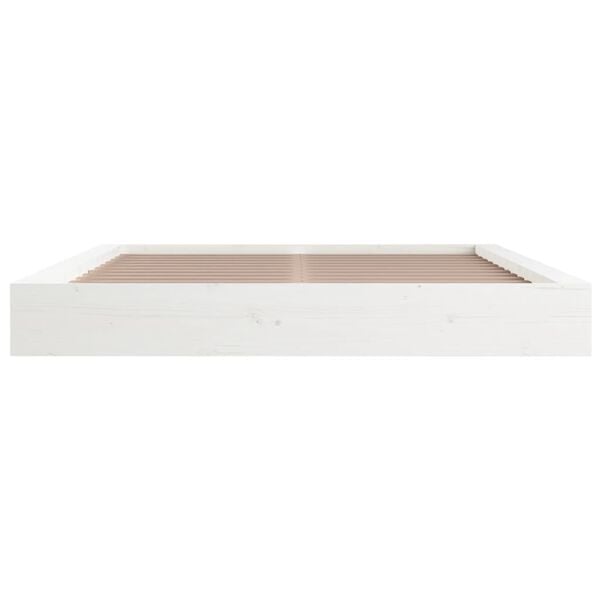 vidaXL Bed Frame without Mattress White 120x200 cm Solid Wood