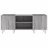 vidaXL Record Cabinet Grey Sonoma 121x38x48 cm Engineered Wood