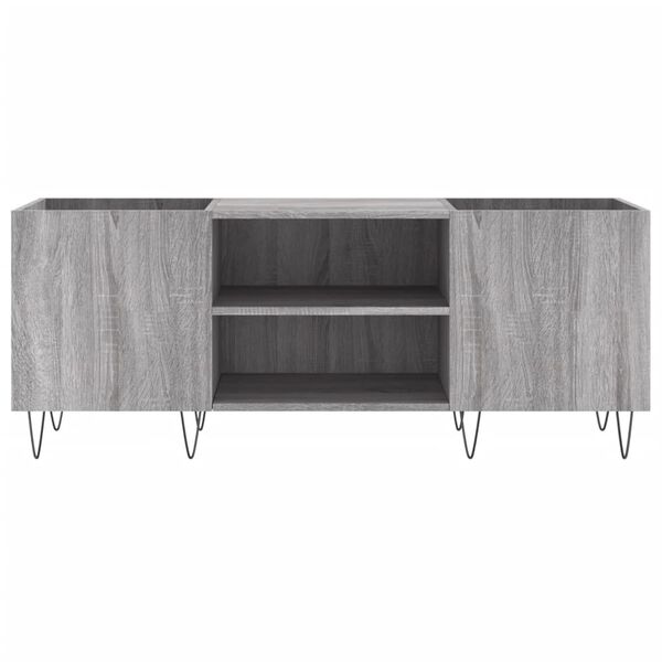 vidaXL Record Cabinet Grey Sonoma 121x38x48 cm Engineered Wood
