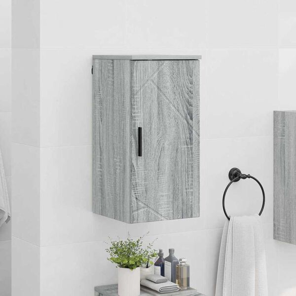 vidaXL Bathroom Cabinet Wall-mounted Grey Sonoma 30 x 31.5 x 61 cm