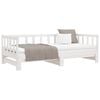 vidaXL Day Bed with Trundle without Mattress White 90x200 cm Solid Wood