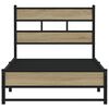 vidaXL Metal Bed Frame without Mattress Sonoma Oak 90x190 cm Single