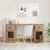 vidaXL Desk with Cabinet with Drawer Artisan Oak 154.5 x 50 x 75 cm