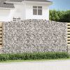 vidaXL Arched Gabion Baskets 4 pcs 400x30x220/240 cm Galvanised Iron