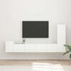 vidaXL TV Cabinet Set 3 pcs High Gloss White Engineered Wood