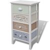 vidaXL French Storage Cabinet 4 Drawers Wood