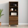vidaXL Highboard Brown Oak 40x36x110 cm Engineered Wood