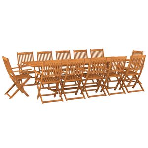 vidaXL Dining Set | Brown | Solid acacia wood | Large | Foldable | Dining Set