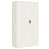 vidaXL File Cabinet | White | Powder-coated steel | Extra wide