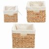 vidaXL Storage Baskets 3 pcs Natural 35 x 30 x 25 cm Water hyacinth