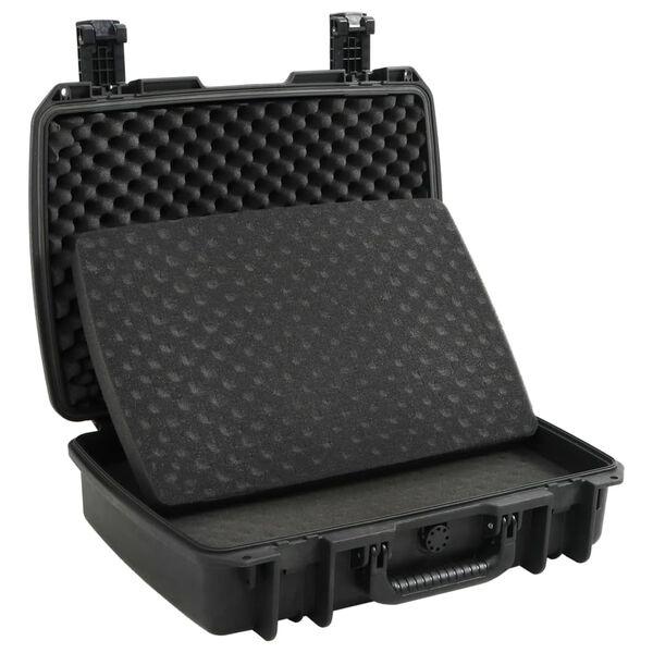 vidaXL Portable Flight Case Black 50.5x37x14.5 cm PP