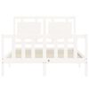 vidaXL Bed Frame without Mattress White 140x200 cm Solid Wood Pine