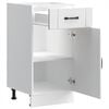 vidaXL Kitchen Base Cabinet Lucca White Engineered Wood