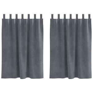 vidaXL Curtains 2 pcs Light Grey 140 x 140 cm Velvet