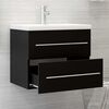 vidaXL Sink Cabinet Black 60x38.5x48 cm Engineered Wood