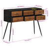 vidaXL Console Table with Drawers 116x30x76 cm Solid Reclaimed Teak