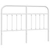 vidaXL Metal Replace Headboard White 140 cm