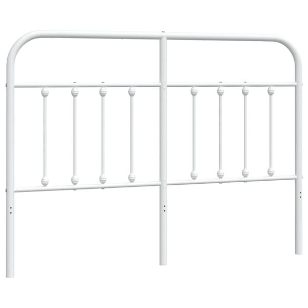 vidaXL Metal Replace Headboard White 140 cm