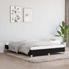 vidaXL Bed Frame without Mattress Black 135x190 cm Double Double Fabric