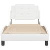 vidaXL Bed Frame without Mattress "Zadar" White 100x200 cm Faux Leather