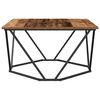 vidaXL Coffee Table Old wood 80 x 80 x 45 cm Engineered wood and steel