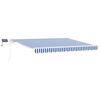 vidaXL Retractable Awning Blue and White 350 x 250 cm
