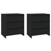 vidaXL 3 Piece Sideboard Black Engineered Wood