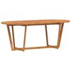 vidaXL Garden Dining Table Oval 200x90x75 cm Solid Wood Acacia