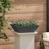vidaXL Garden Planter 5 pcs Black 50 x 50 x 15 cm Cold-rolled Steel