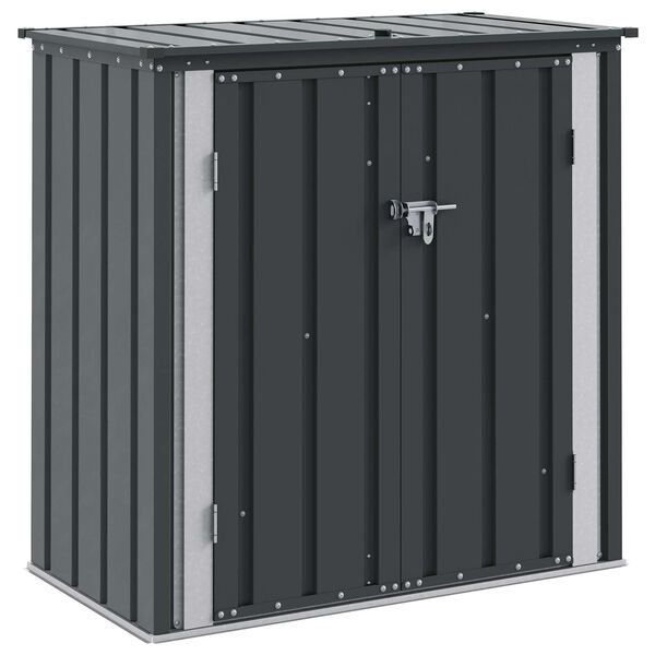 vidaXL Garden Storage Box Black 101.5 x 57 x 100.5 cm Steel