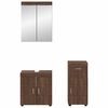 vidaXL Bathroom Furniture Set TULUM Brown Oak Engineered Wood
