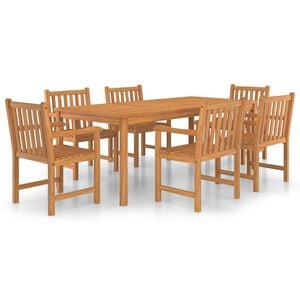 vidaXL Garden Dining Set | Warm Teak | Fine sanded teak hardwood | Large