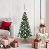 vidaXL Artificial Pre-lit Christmas Tree Green 120 cm PVC and Metal