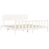 vidaXL Bed Frame without Mattress White 200x200 cm Solid Wood Pine