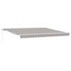 vidaXL Retractable Awning Manual Light Grey 400 x 300 cm