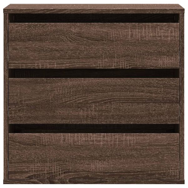 vidaXL Corner Chest of Drawers Brown Oak 60x41x58 cm Engineered Wood