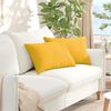 vidaXL Sofa Pillows 2 pcs Light Yellow 60 x 40 cm Corduroy Fabric