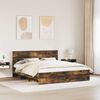 vidaXL Bed Frame Smoked Oak 180 x 200 cm Engineered Wood
