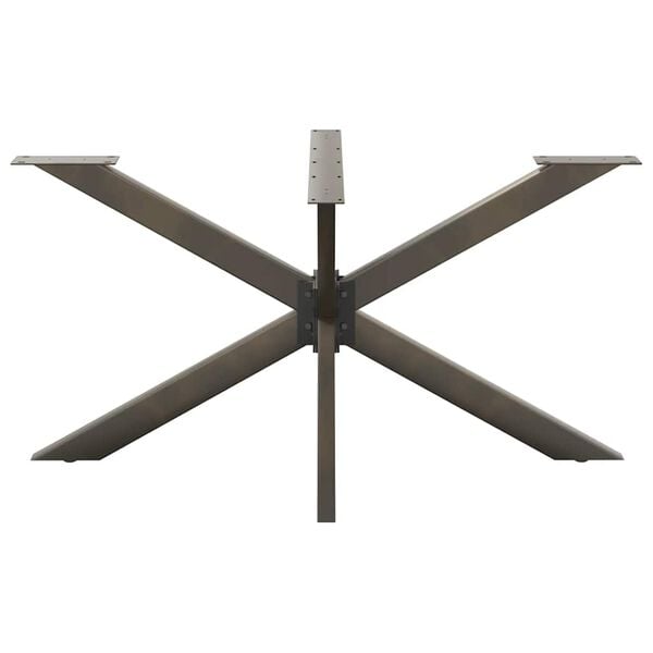 vidaXL Dining Table Leg Spider Shape Black 150x78x(72-73) cm Steel