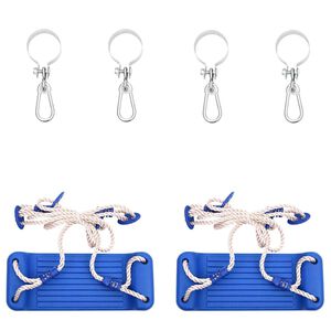 vidaXL Swing Seats with Ropes 2 pcs Blue 38x16 cm PE