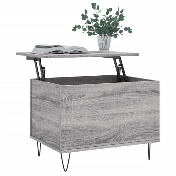 vidaXL Coffee Table Grey Sonoma 60x44.5x45 cm Engineered Wood