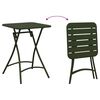 vidaXL Garden Table Dark green 55 x 55 x 73 cm Powder-coated Steel