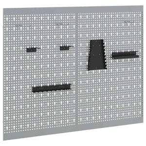 vidaXL Tool Wall Panel 2 pcs Grey 100 x 1 x 80 cm