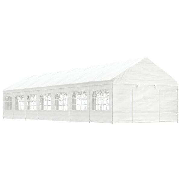vidaXL Gazebo with Roof White 15.61x4.08x3.22 m Polyethylene