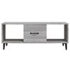 vidaXL Coffee Table Grey Sonoma 102x50x40 cm Engineered Wood