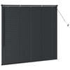 vidaXL Window Blind with Curtains Manual Black Aluminium