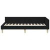 vidaXL Corner Bed Frame with Headboard Black 80 x 200 cm Fabric